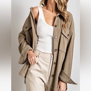 ee:some Cool Girl Corduroy Button-Down Shacket Large